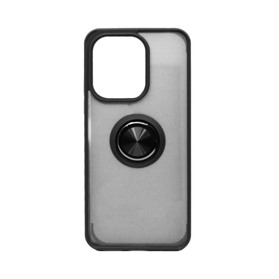 Case with Support Ring for Xiaomi Redmi 13 4G/Redmi Note 13R 5G Smoked Black Case with Support Ring for Xiaomi Redmi 13 4G/Redmi Note 13R 5G Smoked Black