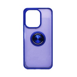 Capa com Anel de Suporte para Xiaomi Redmi 13 4G/Redmi Note 13R 5G Azul Fumado Capa com Anel de Suporte para Xiaomi Redmi 13 4G/Redmi Note 13R 5G Azul Fumado