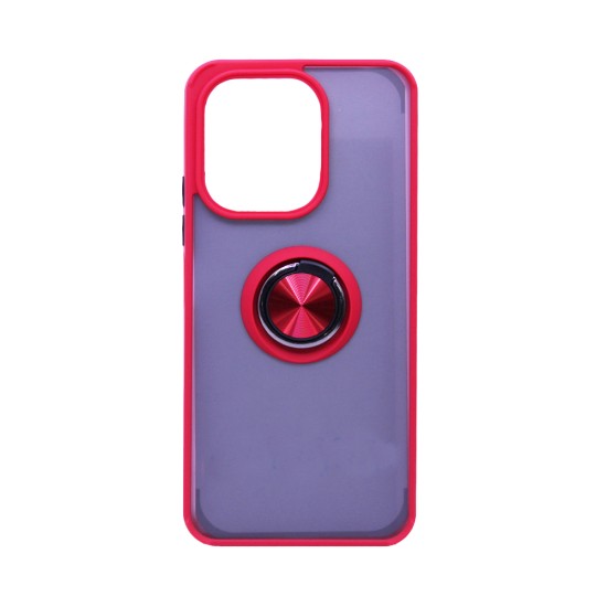 Case with Support Ring for Oppo A40 4G/A3 4G Smoked Red