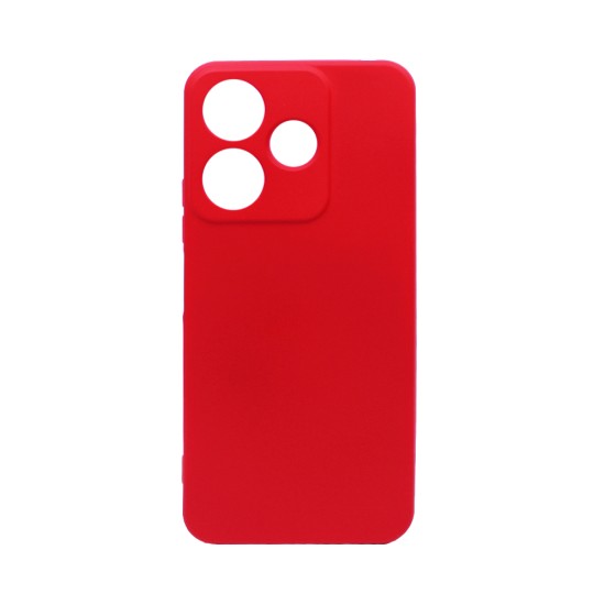 Silicone Case with Camera Shield for Xiaomi Redmi 13 4G Red