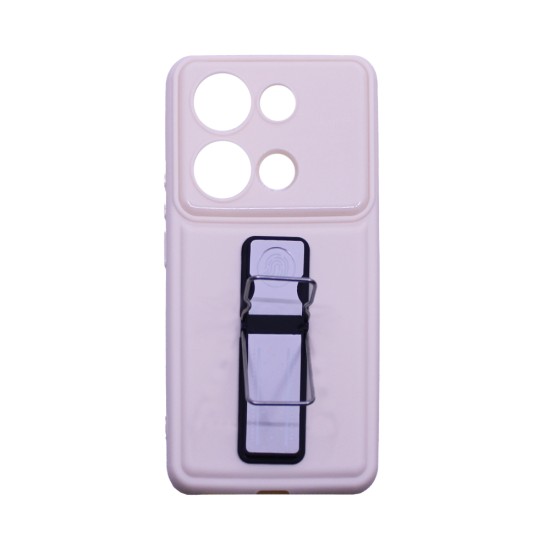 Sillicone Case with Support for Xiaomi Redmi Note 13 Pro 4G/Poco M6 Pro 4G Cream Sillicone Case with Support for Xiaomi Redmi Note 13 Pro 4G/Poco M6 Pro 4G Cream