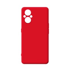 Silicone Case with Camera Shield for Oppo Reno8 Lite Red Silicone Case with Camera Shield for Oppo Reno8 Lite Red