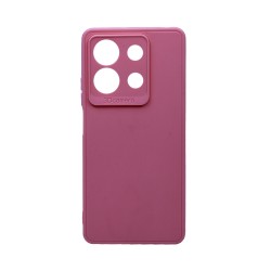 Soft Silicone Case with Camera Shield for Xiaomi Redmi Note 13 Pro 5G Pink