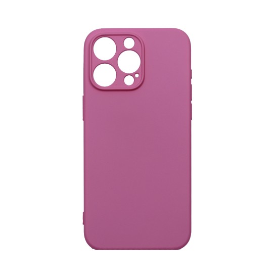 Silicone Case with Camera Shield for Apple iPhone 15 Pro Max Pink Silicone Case with Camera Shield for Apple iPhone 15 Pro Max Pink