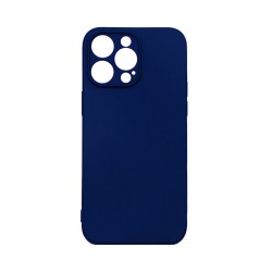 Silicone Case with Camera Shield for Apple iPhone 15 Pro Dark Blue Silicone Case with Camera Shield for Apple iPhone 15 Pro Dark Blue