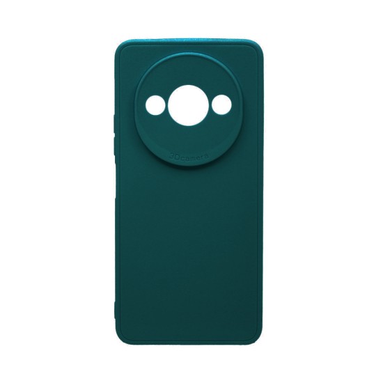 Soft Silicone Case with Camera Shield for Xiaomi Redmi A3 Dark Green Soft Silicone Case with Camera Shield for Xiaomi Redmi A3 Dark Green