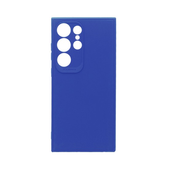 Soft Silicone Case with Camera Shield for Samsung Galaxy S25 Ultra Dark Blue