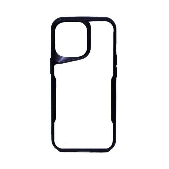 Funda Duro Transparente para Apple iPhone 15 Pro Max Negro Funda Duro Transparente para Apple iPhone 15 Pro Max Negro