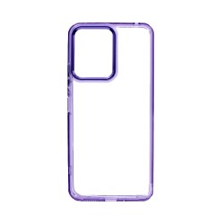 Transparent Silicone Case for Xiaomi Redmi 13 Purple Transparent Silicone Case for Xiaomi Redmi 13 Purple