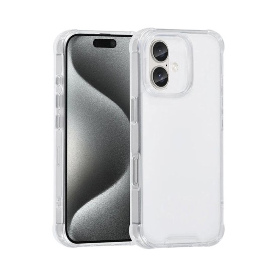 Hard Silicone Case for Apple iPhone 16 Transparent