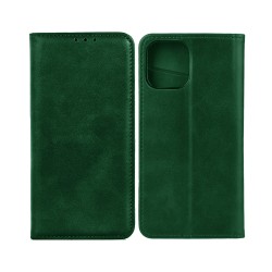 Funda Abatible de Cuero con Bolsillo Interno para Apple iPhone 14 Verde Funda Abatible de Cuero con Bolsillo Interno para Apple iPhone 14 Verde