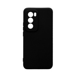 Funda de Silicona con Marco de Cámara para Oppo Reno12 Pro Negro Funda de Silicona con Marco de Cámara para Oppo Reno12 Pro Negro