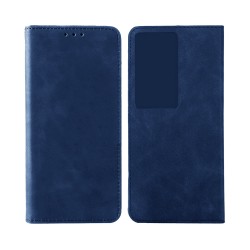 Leather Flip Cover with Internal Pocket For Oppo Reno11 F Blue Leather Flip Cover with Internal Pocket For Oppo Reno11 F Blue