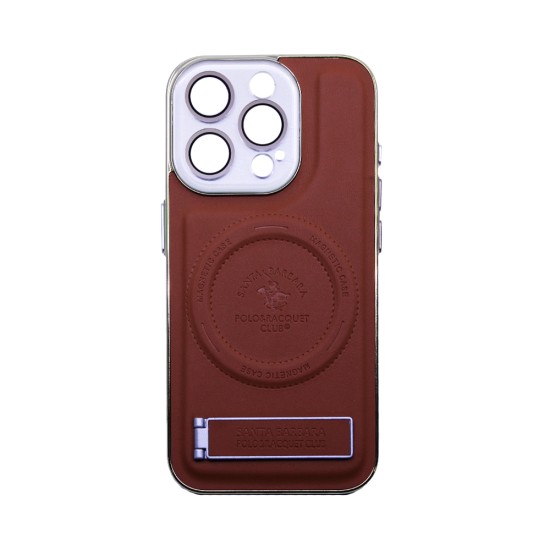Designer Magnetic Hard Case with Support and Camera Protection for Apple iPhone 14 Pro Brown Designer Magnetic Hard Case with Support and Camera Protection for Apple iPhone 14 Pro Brown