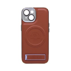 Funda Dura Diseño Magnética Con Soporte Y Protección De Cámara para Apple iPhone 14 Marrón Funda Dura Diseño Magnética Con Soporte Y Protección De Cámara para Apple iPhone 14 Marrón
