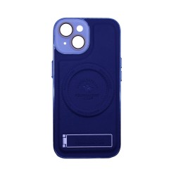 Funda Dura Diseño Magnética Con Soporte Y Protección De Cámara para Apple iPhone 14 Azul Funda Dura Diseño Magnética Con Soporte Y Protección De Cámara para Apple iPhone 14 Azul