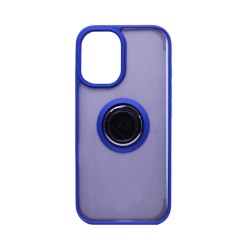 Case with Support Ring for Apple iPhone 16 Smoked Blue Case with Support Ring for Apple iPhone 16 Smoked Blue
