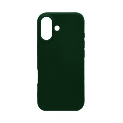 Capa de Silicone para Apple iPhone 16 Plus Verde Escuro Capa de Silicone para Apple iPhone 16 Plus Verde Escuro