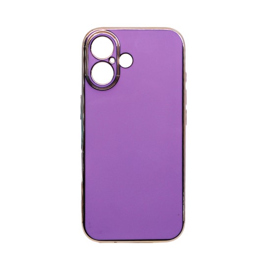 Designer Silicone Case with Camera shield for Apple iPhone 16 Purple