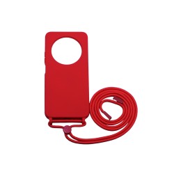 Silicone Case with String for Xiaomi Redmi 14C Red Silicone Case with String for Xiaomi Redmi 14C Red