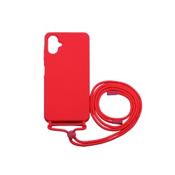 Silicone Case with String for Samsung Galaxy A06 Red Silicone Case with String for Samsung Galaxy A06 Red