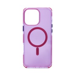 Designer Magnetic Sillicone Case for Apple iPhone 16 Pro Max Pink