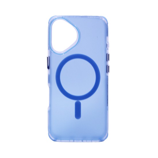 Designer Magnetic Sillicone Case for Apple iPhone 16 Blue
