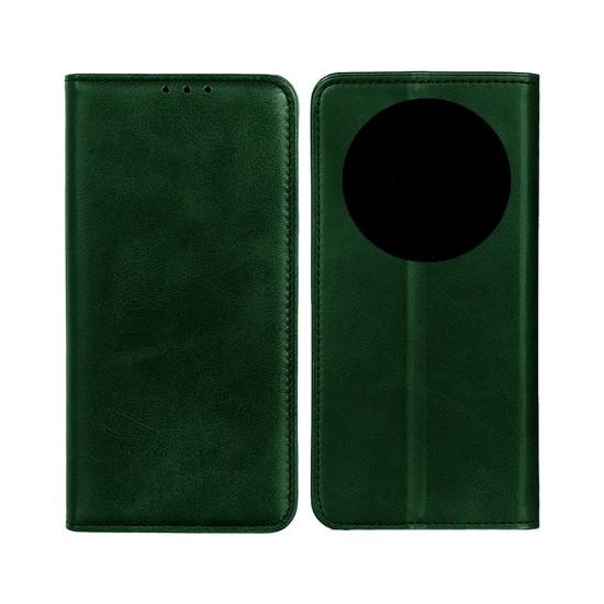 Capa de Couro com Bolso Interno para Xiaomi Redmi 14C Verde Capa de Couro com Bolso Interno para Xiaomi Redmi 14C Verde