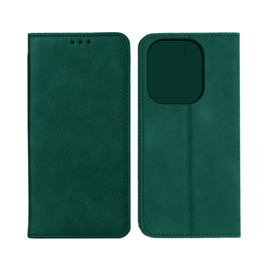 Leather Flip Cover with Internal Pocket for Oppo A40 Green Leather Flip Cover with Internal Pocket for Oppo A40 Green