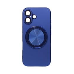 Designer Hard Case with Support and Camera Protection for Apple iPhone 16 Dark Blue Designer Hard Case with Support and Camera Protection for Apple iPhone 16 Dark Blue
