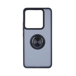 Case with Support Ring for Xiaomi 14T Pro Smoked Black Case with Support Ring for Xiaomi 14T Pro Smoked Black