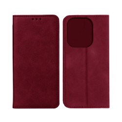 Funda Abatible de Cuero con Bolsillo Interno para Xiaomi Redmi Note 14 5G Rojo Funda Abatible de Cuero con Bolsillo Interno para Xiaomi Redmi Note 14 5G Rojo