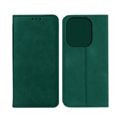 Funda Abatible de Cuero con Bolsillo Interno para Xiaomi Redmi Note 14 5G Verde Funda Abatible de Cuero con Bolsillo Interno para Xiaomi Redmi Note 14 5G Verde