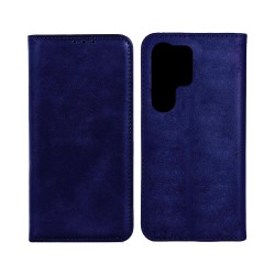 Funda Abatible de Cuero con Bolsillo Interno para Samsung Galaxy S25 Ultra Azul Funda Abatible de Cuero con Bolsillo Interno para Samsung Galaxy S25 Ultra Azul
