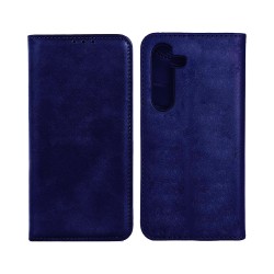 Funda Abatible de Cuero con Bolsillo Interno para Samsung Galaxy A56 Azul Funda Abatible de Cuero con Bolsillo Interno para Samsung Galaxy A56 Azul