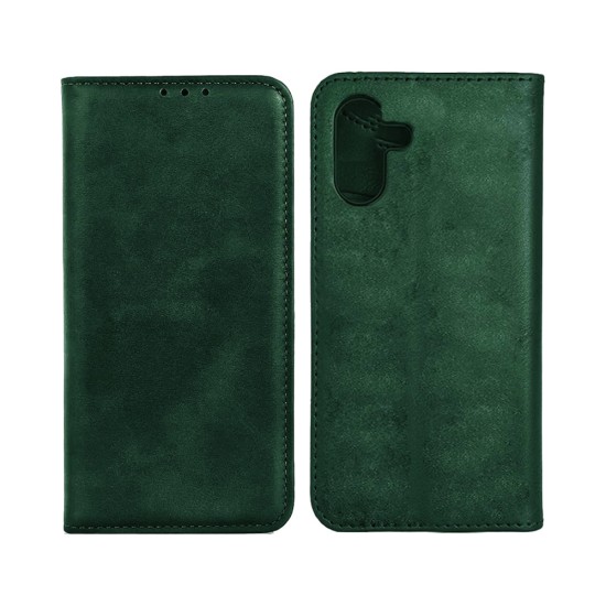 Capa de Couro com Bolso Interno para Samsung Galaxy A54 Verde