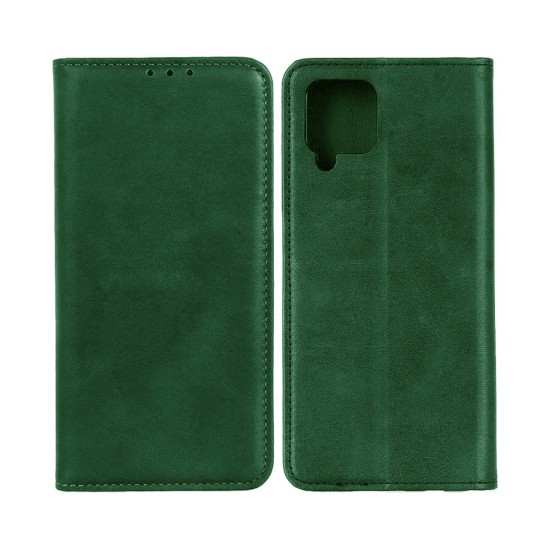 Capa Flip de Couro com Bolso Interno para Samsung Galaxy A12 Verde