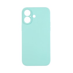 Silicone Case with Camera Shield for Apple iPhone 16 Sea Green Silicone Case with Camera Shield for Apple iPhone 16 Sea Green