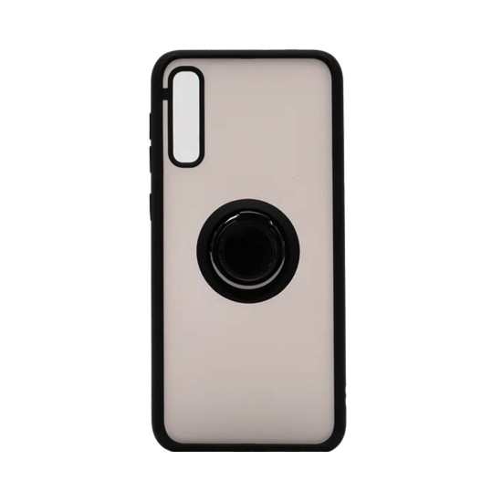 Capa com Anel de Suporte para Samsung Galaxy A50/Galaxy A30S/Galaxy A50S Preto Fumado Capa com Anel de Suporte para Samsung Galaxy A50/Galaxy A30S/Galaxy A50S Preto Fumado
