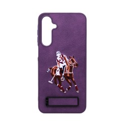 Funda Dura Diseño US Polo Con Soporte para Samsung Galaxy A16 Púrpura Funda Dura Diseño US Polo Con Soporte para Samsung Galaxy A16 Púrpura