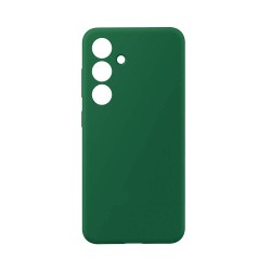 Funda de Silicona con Marco de Cámara para Samsung Galaxy S24 FE Verde Oscuro Funda de Silicona con Marco de Cámara para Samsung Galaxy S24 FE Verde Oscuro