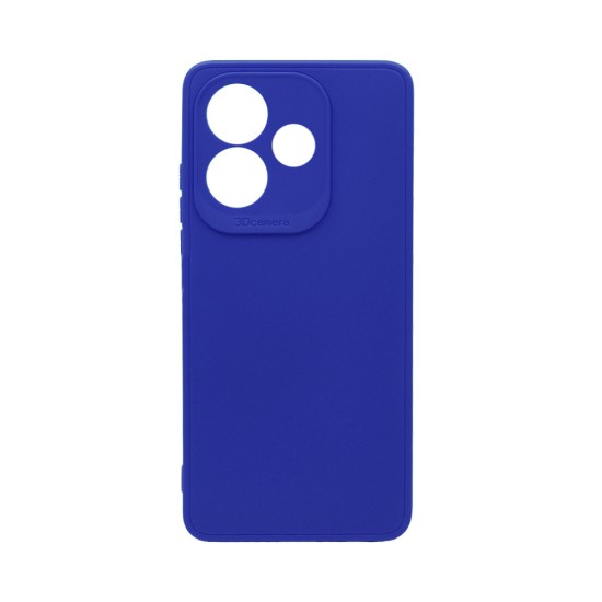 Capa de Silicone Macio com Moldura de Câmera para Xiaomi Redmi Note 14 5G Azul Escuro