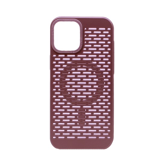 Capa magnética com design de malha para Apple iPhone 16 Plus Rosa Dourada Capa magnética com design de malha para Apple iPhone 16 Plus Rosa Dourada