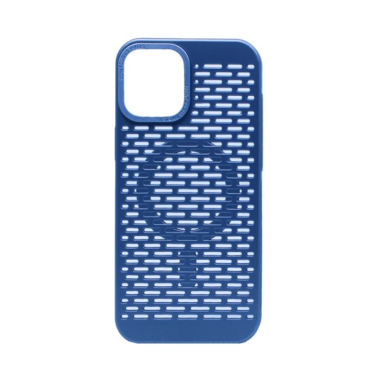 Capa magnética com design de malha para Apple iPhone 16 Pro Max Azul Capa magnética com design de malha para Apple iPhone 16 Pro Max Azul
