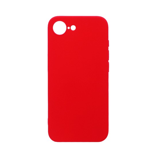 Capa de Silicone com Moldura de Câmera para Apple iPhone 16E Vermelho