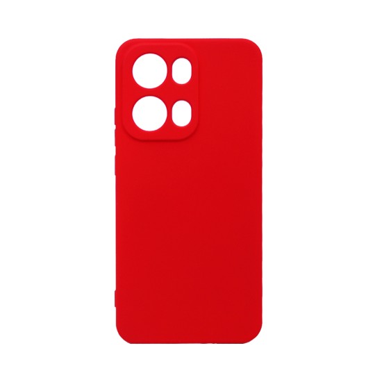 Capa de Silicone com Moldura de Câmera para Oppo Reno13 Pro Vermelho