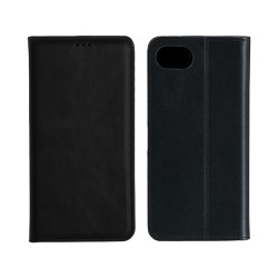 Funda Abatible de Cuero con Bolsillo Interno para Apple iPhone 16E Negro Funda Abatible de Cuero con Bolsillo Interno para Apple iPhone 16E Negro