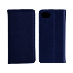 Funda Abatible de Cuero con Bolsillo Interno para Apple iPhone 16E Azul Funda Abatible de Cuero con Bolsillo Interno para Apple iPhone 16E Azul