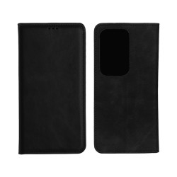 Funda Abatible de Cuero con Bolsillo Interno para Oppo Reno13 Pro Negro Funda Abatible de Cuero con Bolsillo Interno para Oppo Reno13 Pro Negro