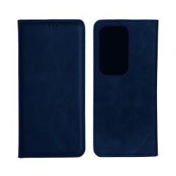 Funda Abatible de Cuero con Bolsillo Interno para Oppo Reno13 Pro Azul Funda Abatible de Cuero con Bolsillo Interno para Oppo Reno13 Pro Azul